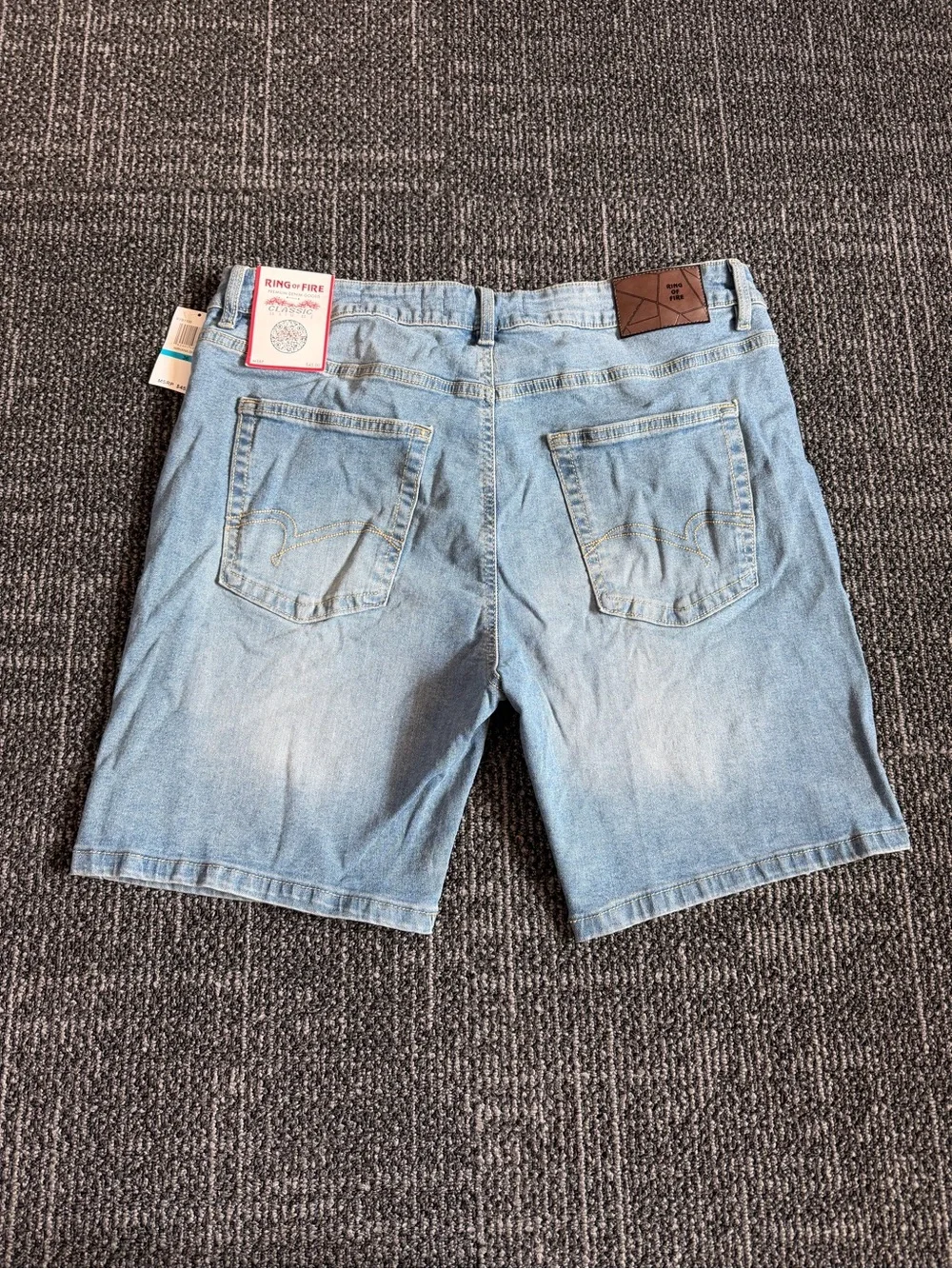 Ring of Fire Men's Denim Shorts Light Blue Size 36 NWT